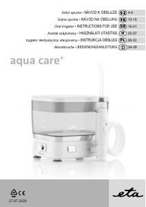 Instrukcja Eta AquaCare Plus 1708 90000 Irygator