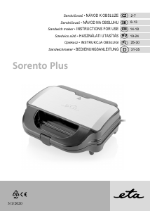 Bedienungsanleitung Eta Sorento Plus 5151 90000 Kontaktgrill