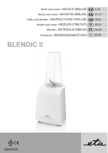 Handleiding Eta Blendic Premium II 4011 90020 Blender