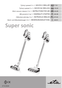 Manual Eta Supersonic 1231 90000 Vacuum Cleaner