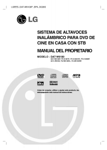 Manual de uso LG DAT-W6100P Sistema de home cinema