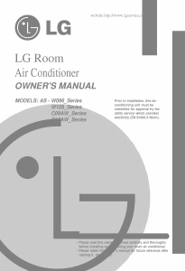 Manual LG AS-W096URH0 Air Conditioner