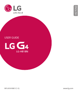 Handleiding LG H818N G4 Mobiele telefoon