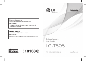 Manual de uso LG T505 Teléfono móvil