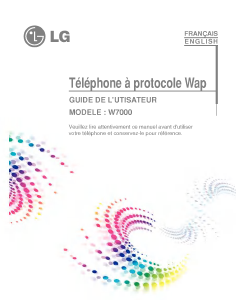 Mode d’emploi LG W7000A Téléphone portable