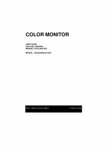 Manual LG StudioWorks 44m Monitor