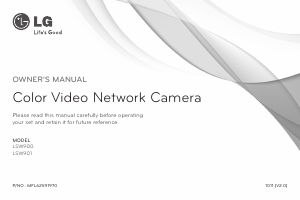 Manual LG LSW901P-B Security Camera