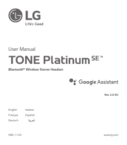 Manual de uso LG HBS-1120 TONE Platinum SE Headset