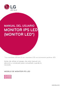Manual de uso LG 24BK550Y-W Monitor de LED