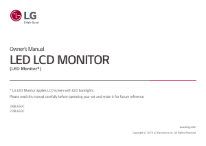 Handleiding LG 27BL650C-B LED monitor