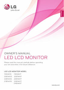 Bruksanvisning LG 22EN43S-B LED skärm