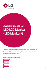 Bruksanvisning LG 20MK400H-B LED skärm