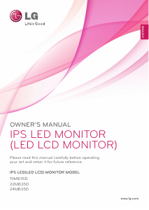 Bruksanvisning LG 19MB35D-B LED skärm