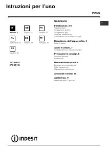 Manual de uso Indesit IPG 640 S Placa
