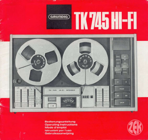 Manual Grundig TK 745 Hi-Fi Tape Recorder