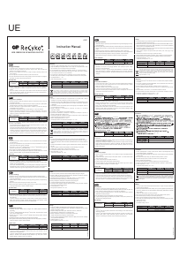 Instrukcja GP AR01 ReCyko+ Ładowarka akumulatorów