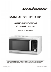 Manual de uso Kelvinator KM20DB Microondas