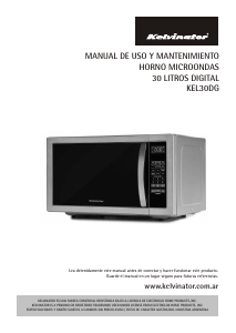 Manual de uso Kelvinator KEL30DG Microondas