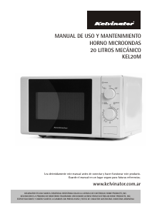 Manual de uso Kelvinator KEL20M Microondas