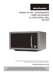Manual de uso Kelvinator KEL25DG Microondas