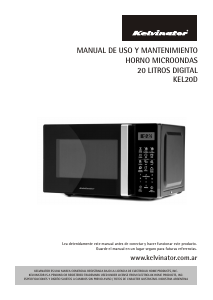 Manual de uso Kelvinator KEL20D Microondas