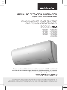 Manual de uso Kelvinator K5100FC Eco life MAX Aire acondicionado