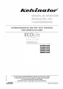 Manual de uso Kelvinator K5300FCAHE Eco life Aire acondicionado