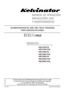 Manual de uso Kelvinator KEL2700 FA Eco Life MAX Aire acondicionado