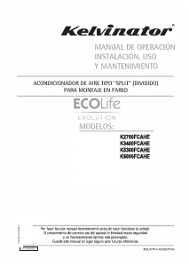 Manual de uso Kelvinator K3400FCAHE Eco life Aire acondicionado