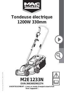 Mode d’emploi MacAllister M2E1233N Tondeuse à gazon