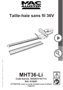 Mode d’emploi MacAllister MHT36-Li Taille-haies