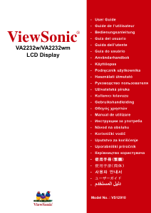 Mode d’emploi ViewSonic VA2232w Moniteur LCD