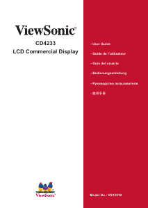Mode d’emploi ViewSonic CD4233 Moniteur LCD