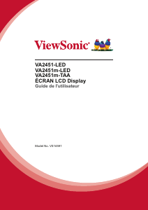 Mode d’emploi ViewSonic VG2451-LED Moniteur LCD