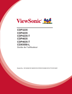 Mode d’emploi ViewSonic CDP4635 Moniteur LCD