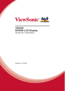 Mode d’emploi ViewSonic TD2220 Moniteur LCD