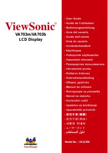 Mode d’emploi ViewSonic VA703b Moniteur LCD