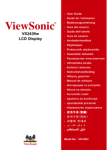 Mode d’emploi ViewSonic VX2439w Moniteur LCD