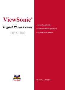 Manual ViewSonic DPX1002 Digital Photo Frame