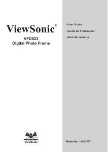 Mode d’emploi ViewSonic VFD823 Cadre photo numérique