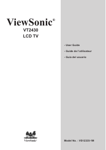 Mode d’emploi ViewSonic VT2430 Téléviseur LCD