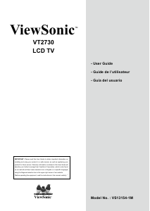 Mode d’emploi ViewSonic VT2730 Téléviseur LCD