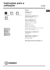 Manual Indesit VEA 645 D C Placa