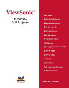 Mode d’emploi ViewSonic PJD6531w Projecteur