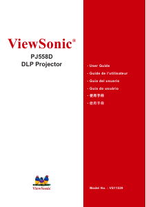 Mode d’emploi ViewSonic PJ558D Projecteur