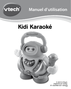Mode d’emploi VTech Kidi Karaoke