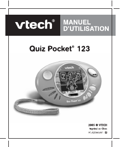 Mode d’emploi VTech Quiz Pocket 123