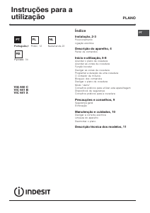 Manual Indesit VIC 641 X Placa