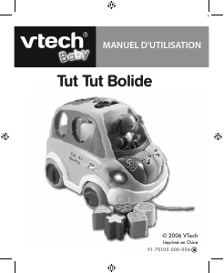 Mode d’emploi VTech Tut Tut Bolide