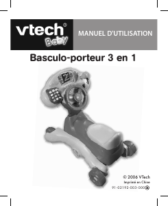 Mode d’emploi VTech Basculo-porteur 3en1